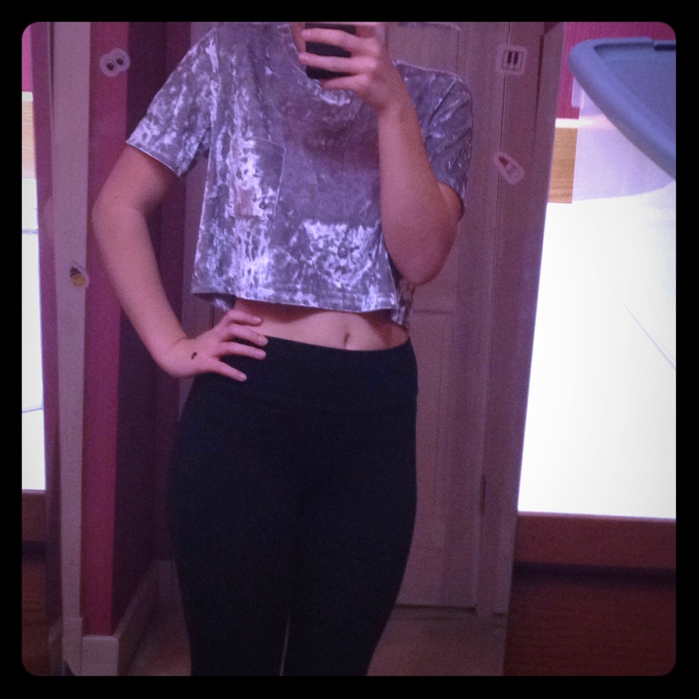 Velvet crop top